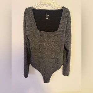A New Day Charcoal Leopard Bodysuit